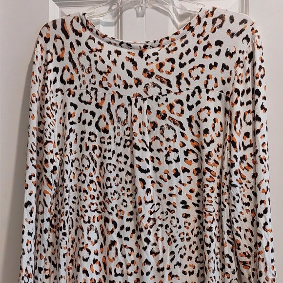 Finn & Grace Animal Print 3/4 Sleeve Blouse Women's Size S - Picture 7 of 12